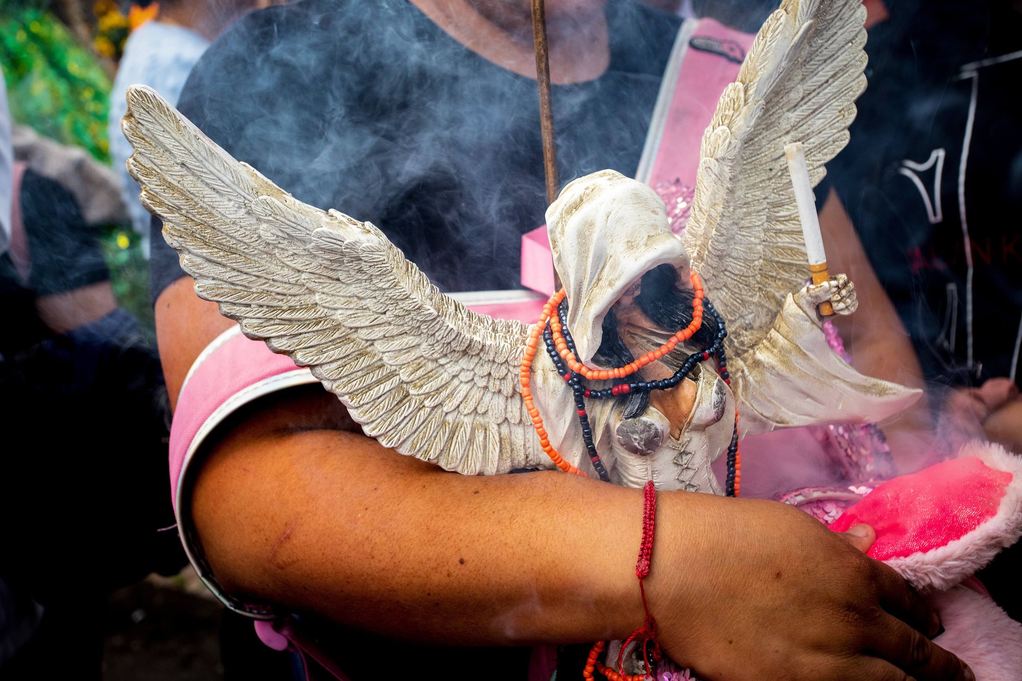 santa muerte mass in the tepito district, mexico city